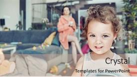  Presentation with pregnant mother - Theme featuring naughty baby - young pregnant mother and her background and a coral colored foreground