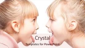  Presentation with teasing - Colorful presentation theme enhanced with naughty child - two little girls stick backdrop and a lemonade colored foreground