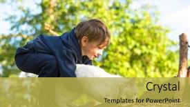  Presentation with young children playing multicultural - Theme having naughty child - young boy playing background and a yellow colored foreground