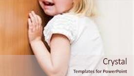  Presentation with corner - Colorful PPT theme enhanced with naughty little girl is standing backdrop and a lemonade colored foreground