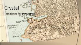  Presentation with nautical - PPT theme featuring nautical chart - vintage 1907 copyright-expired map showing background and a soft green colored foreground