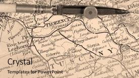  Presentation with nautical map - Amazing presentation theme having nautical chart - vintage 1907 copyright-expired map showing backdrop and a lemonade colored foreground