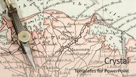  Presentation with map vintage - Amazing presentation theme having nautical chart - vintage 1907 copyright-expired map showing backdrop and a lemonade colored foreground