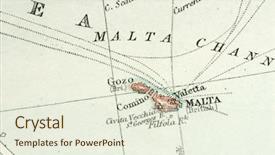  Presentation with nautical map - Presentation theme enhanced with nautical chart - vintage 1907 copyright-expired map showing background and a sky blue colored foreground