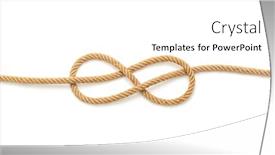  Presentation with nautical - PPT theme with nautical-rope-knot-figure-eight background and a white colored foreground