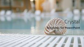 Presentation with swimming pool - Beautiful presentation featuring nautilus-shell-at-swimming-pool backdrop and a light gray colored foreground