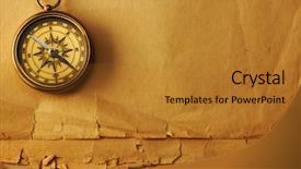  Presentation with old compass antique paper - Beautiful slide set featuring brain exposed character with half backdrop and a white colored foreground