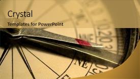  Presentation with compass - Beautiful PPT theme featuring navagational tool - antique compass backdrop and a  colored foreground