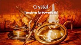  Presentation with old pen - Colorful PPT layouts enhanced with navagational tool - vintage compass magnifying glass pocket backdrop and a crimson colored foreground