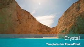  Presentation with zakynthos - Cool new presentation theme with navagio beach on zakynthos island greece summer day backdrop and a teal colored foreground