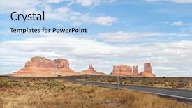  Presentation with tribal - Presentation design with navajo tribal park in utah background and a light blue colored foreground