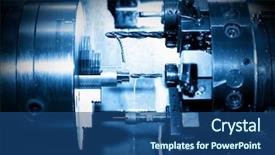  Presentation with drilling machine - Slide set consisting of naval - industrial cnc drilling and boring background and a ocean colored foreground