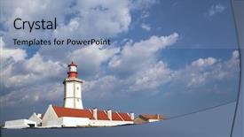  Presentation with 18th century - Cool new theme with safe earth view - 18th century espichel cape lighthouse backdrop and a light blue colored foreground