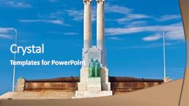  Presentation with view of havana - Cool new slide set with monument to the victims backdrop and a teal colored foreground