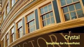  Presentation with end - Presentation design having royal navy - rear end view stern background and a tawny brown colored foreground