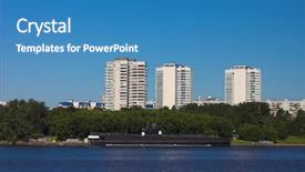  Presentation with submarine - Audience pleasing presentation consisting of naval battle - submarine in the woscow russia backdrop and a teal colored foreground