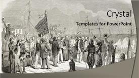  Presentation with developer - PPT theme featuring naval engineer - ferdinand de lesseps landing background and a light gray colored foreground