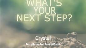  Presentation with stand - Slides with navigating change - concept of with a person background and a gray colored foreground