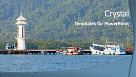  Presentation with navigating - Audience pleasing slide deck consisting of navigating change - lighthouse on a pier backdrop and a  colored foreground