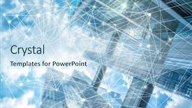  Presentation with network connection paint - Audience pleasing presentation consisting of navigating future - business network connection abstract background backdrop and a sky blue colored foreground