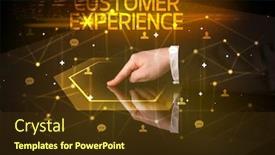  Presentation with navigating - Slide set featuring navigating-social-networking-with-customer background and a tawny brown colored foreground