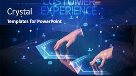  Presentation with navigating - Colorful slide set enhanced with navigating-social-networking-with-customer backdrop and a ocean colored foreground