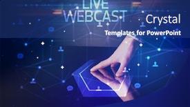  Presentation with navigating - Cool new presentation theme with navigating-social-networking-with-live backdrop and a ocean colored foreground