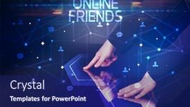  Presentation with navigating - PPT layouts with navigating-social-networking-with-online background and a navy blue colored foreground