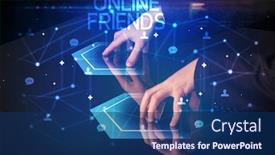  Presentation with navigating - Cool new slide set with navigating-social-networking-with-online backdrop and a navy blue colored foreground