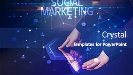  Presentation with navigating - Slide set with navigating-social-networking-with-social background and a ocean colored foreground