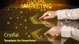  Presentation with navigating - Cool new theme with navigating-social-networking-with-social backdrop and a tawny brown colored foreground