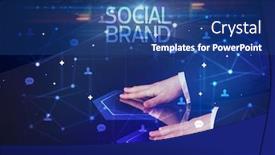  Presentation with navigating - Audience pleasing slide deck consisting of navigating-social-networking-with-social backdrop and a ocean colored foreground