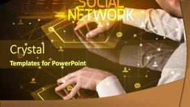  Presentation with navigating - Amazing slide deck having navigating-social-networking-with-social backdrop and a tawny brown colored foreground