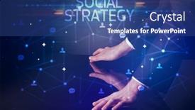  Presentation with navigating - Slides consisting of navigating-social-networking-with-social background and a ocean colored foreground