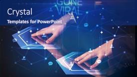  Presentation with navigating - Colorful slide deck enhanced with navigating-social-networking-with-social backdrop and a navy blue colored foreground