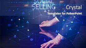  Presentation with navigating - Slide deck having navigating-social-networking-with-social background and a ocean colored foreground