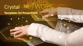  Presentation with navigating - Slide set with navigating-social-networking-with-social background and a tawny brown colored foreground