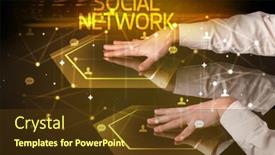  Presentation with navigating - Presentation featuring navigating-social-networking-with-social background and a tawny brown colored foreground