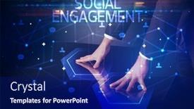  Presentation with navigating - Slide set having navigating-social-networking-with-social background and a  colored foreground