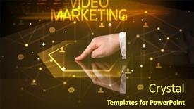  Presentation with navigating - Presentation design with navigating-social-networking-with-video background and a tawny brown colored foreground