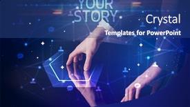  Presentation with navigating - Slide set consisting of navigating-social-networking background and a ocean colored foreground