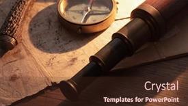  Presentation with navigation compass - Presentation theme enhanced with navigation-and-path-finding-concept background and a wine colored foreground