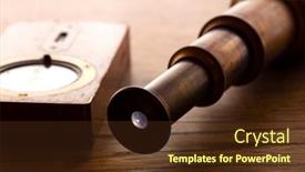  Presentation with navigation compass - Presentation theme having navigation-and-path-finding-concept background and a tawny brown colored foreground