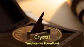  Presentation with navigation compass - Slide set having navigation-and-strategy-sundial-compass background and a tawny brown colored foreground