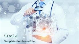  Presentation with navigation - Cool new presentation theme with navigation chart - media technologies in use mixed backdrop and a sky blue colored foreground