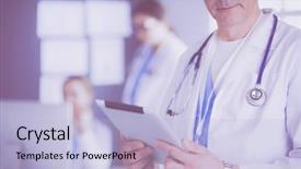  Presentation with navigation - Audience pleasing presentation design consisting of navigation chart - medicine doctor working with modern backdrop and a light blue colored foreground