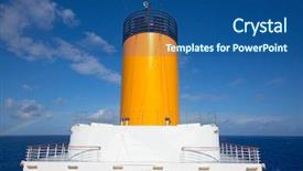  Presentation with ship navigation - Amazing slide deck having navigation equipment and masts backdrop and a ocean colored foreground