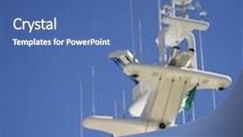  Presentation with navigation - PPT theme consisting of navigation-equipment-on-luxury-boat background and a ocean colored foreground