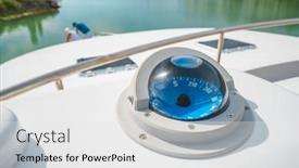  Presentation with boat - Presentation featuring navigational-compass-on-boat background and a  colored foreground