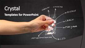  Presentation with plastic bag - Cool new slides with navsea - hand with pills in plastic backdrop and a  colored foreground